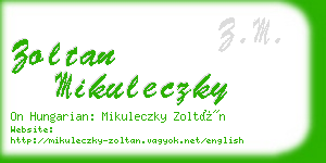 zoltan mikuleczky business card